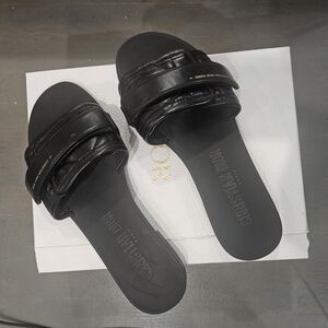 Christian Dior Black Slide Sandals